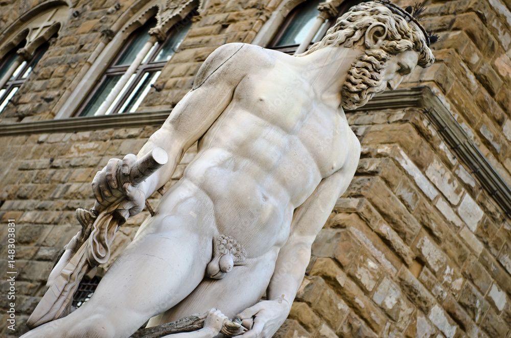 Hercules and Cacus Sculpture in Piazza della Signoria in Florence, Italy.