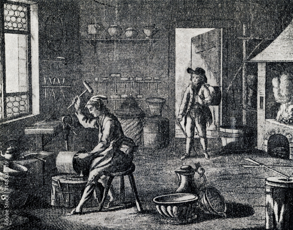 Blacksmith's workshop, 18th century