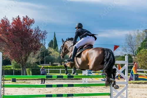 Equitation, saut d'obstacles, compétition. © Bernard GIRARDIN