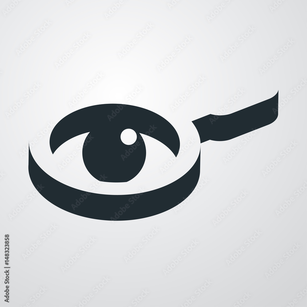Logotipo lupa con ojo en fondo degradado Logotipo lupa con ojo en fondo degradado