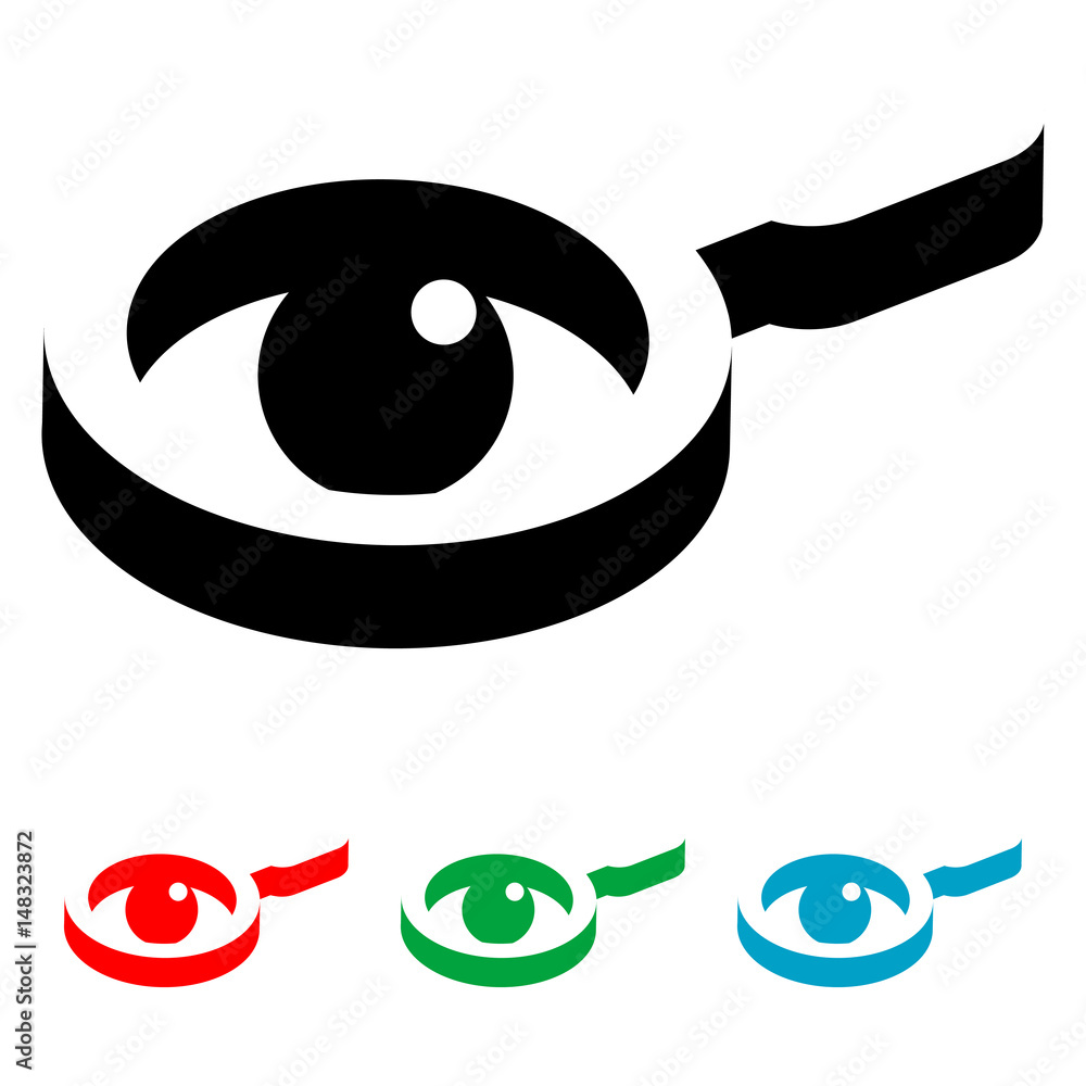 Logotipo lupa con ojo varios colores Stock Vector | Adobe Stock