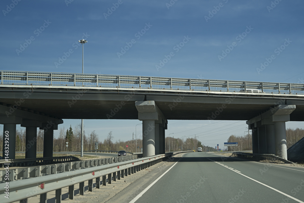 The bridge on the highway.