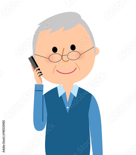 シニア男性　電話