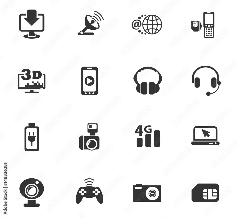 hi tech icon set hi tech icon set