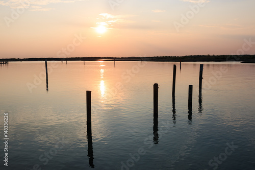 laguna di Bibione al tramonto
