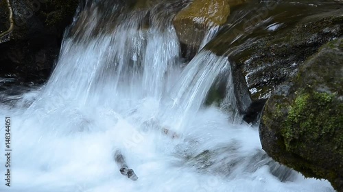 Video of a small waterfall in the mountains.