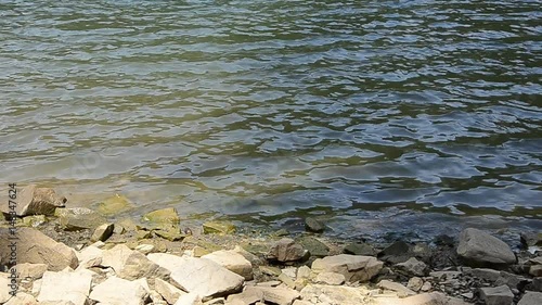Video of the mountain lake Synevyr in the mountains.