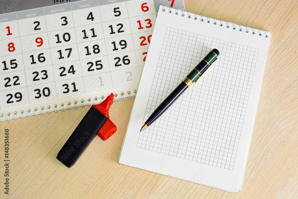 close-up calendar. concept planning, count the days, time management close-up calendar. concept planning, count the days, time management