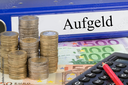 Obraz na płótnie Aufgeld / Ordner mit Geld