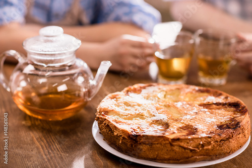 homemade pie and tea on table © LIGHTFIELD STUDIOS