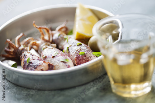 Cooked calamari