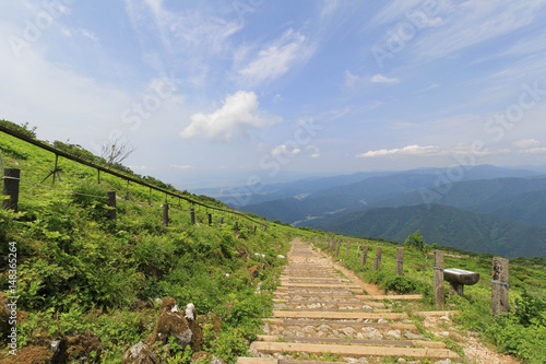 山の道と風景