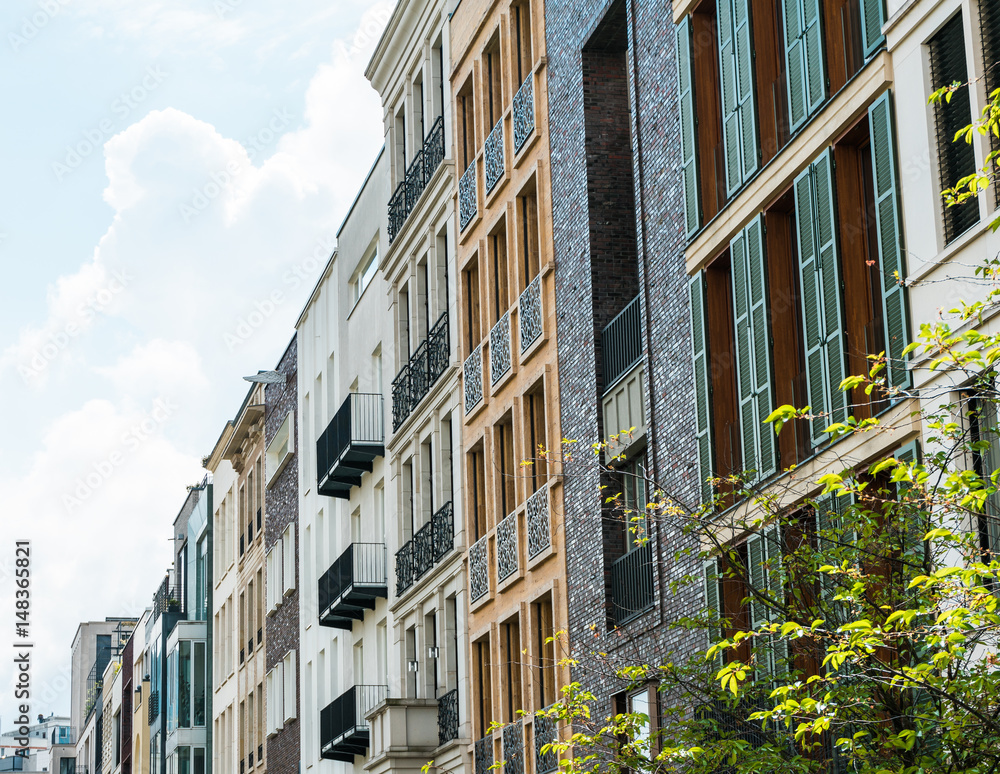 Fototapeta premium modern and beautiful townhouses at berlin