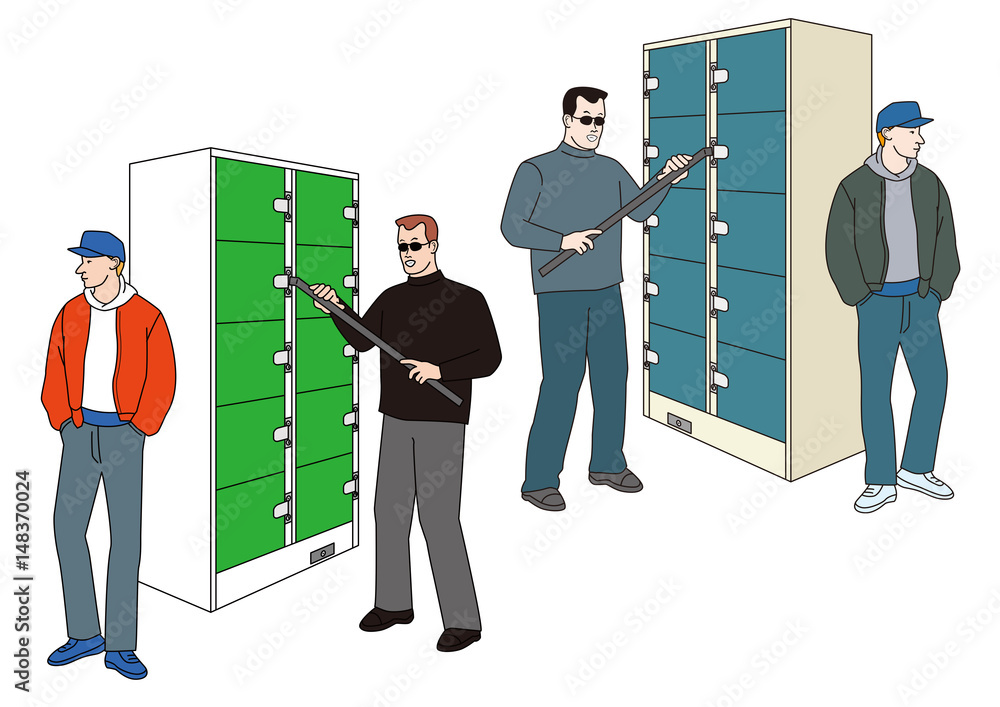 人物イラスト コインロッカー荒らし 悪党 犯罪者 Stock Illustration Adobe Stock