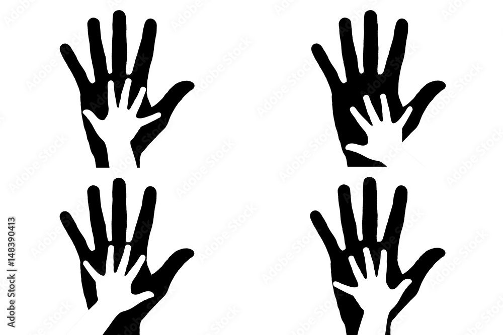 Obraz premium Hands silhouette
