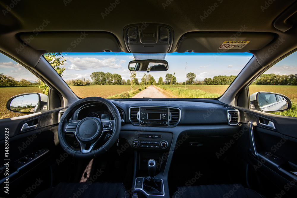 interior of modern car dashboard interior of modern car dashboard