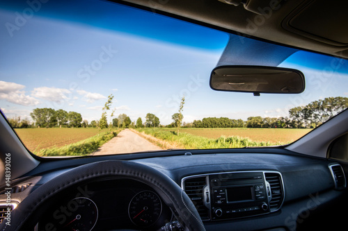 interior of modern car dashboard