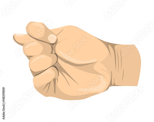 Isolated fig sign on white background. Symbol of obscenity.