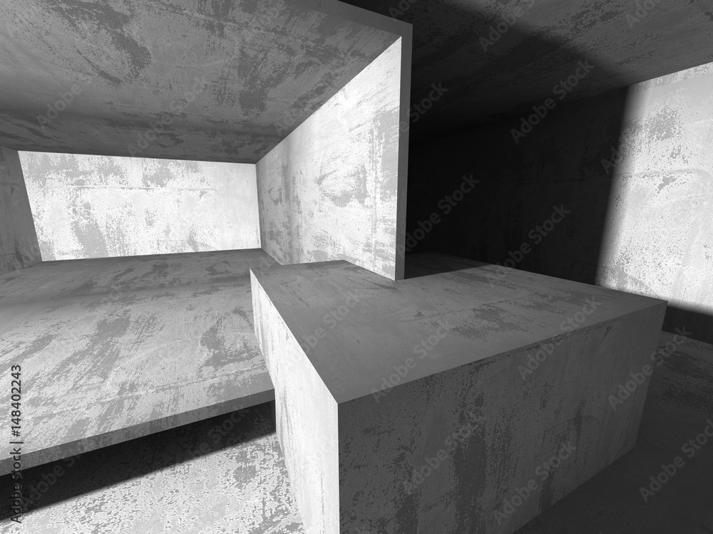 Abstract geometric concrete architecture background Abstract geometric concrete architecture background