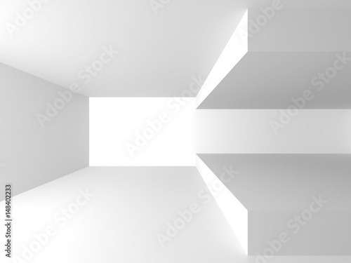 Abstract Modern White Architecture Background