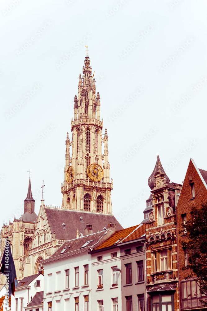 Beautiful antique church in Antwerp, Belgium