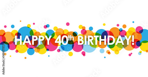 "HAPPY 40th BIRTHDAY" Card