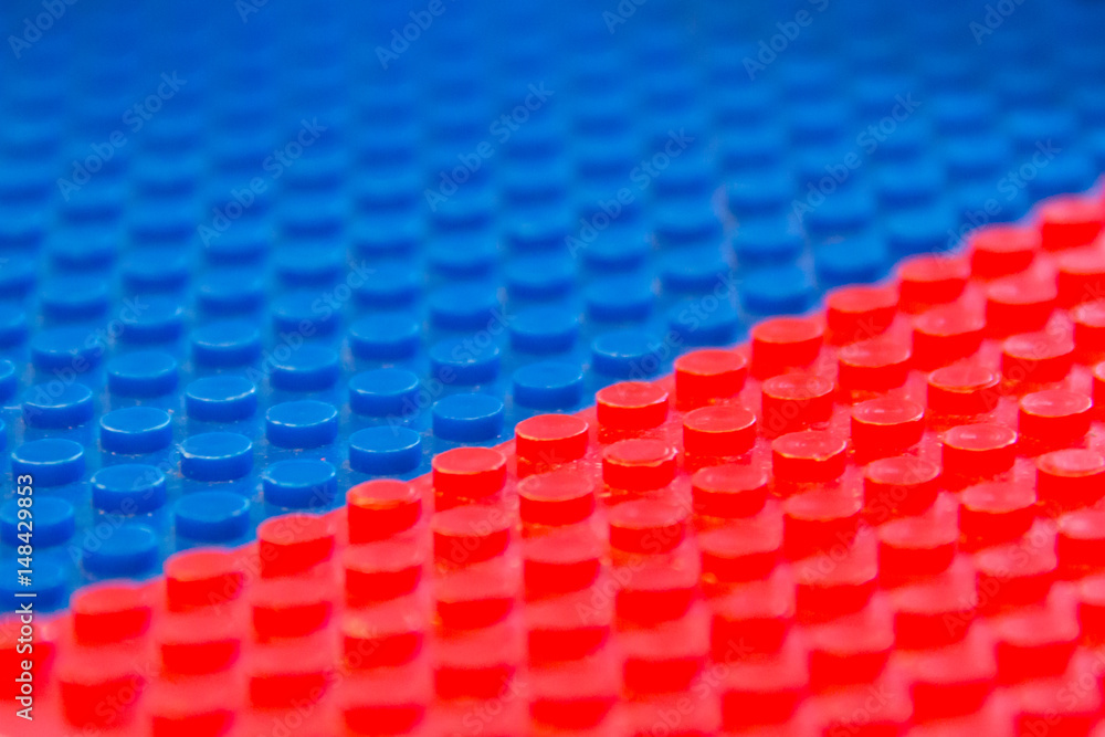 Obraz premium red and blue plastic construction background