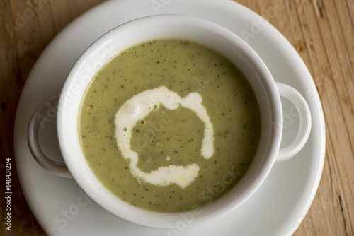 Soup made from courgette