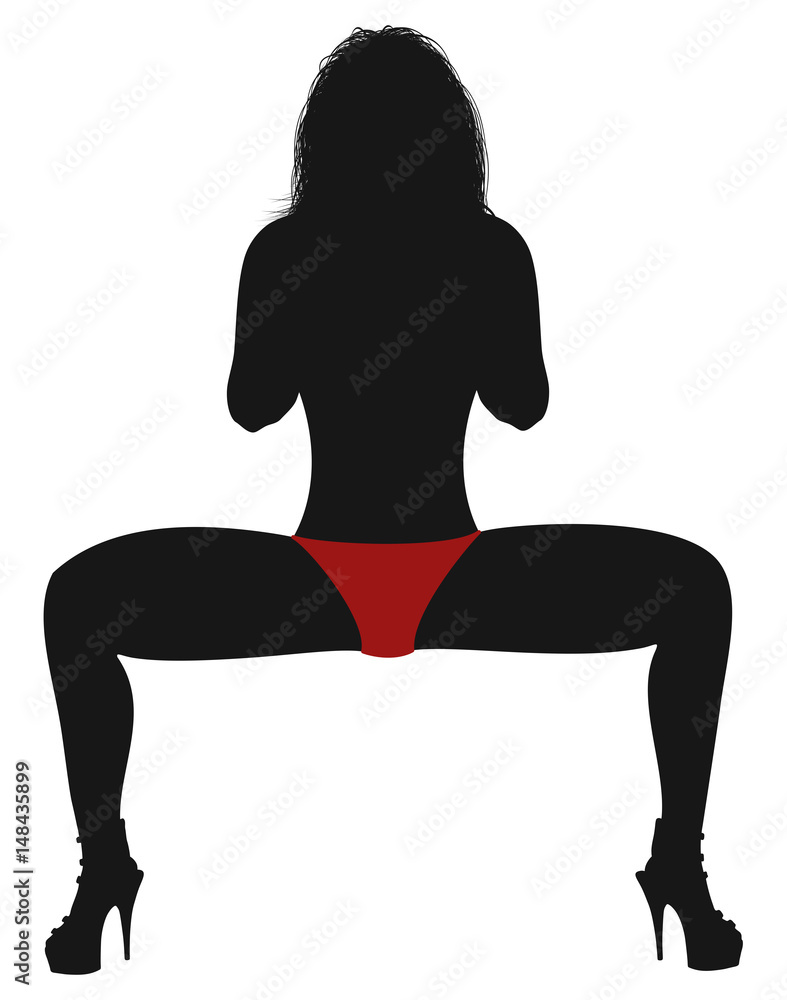 Sexy girl with red tanga Stock Illustration | Adobe Stock