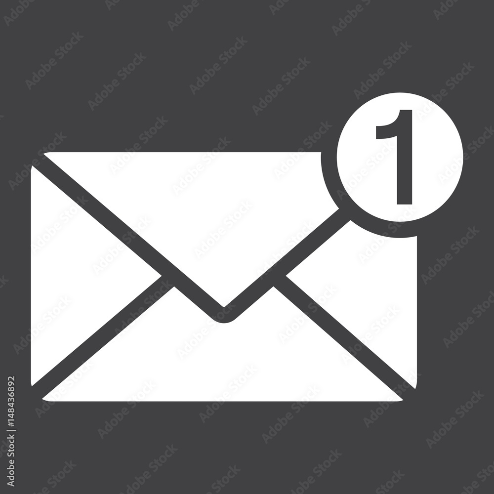 New message solid icon, email and website button New message solid icon, email and website button