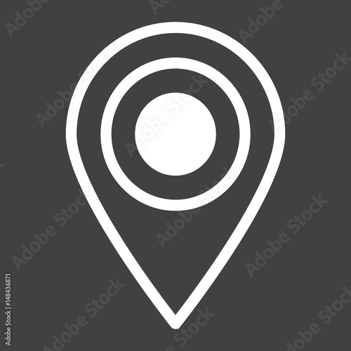 Free Download Location line icon, map pin and website - GFXLoad