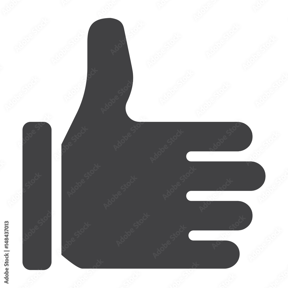 Like solid icon, social media and website Like solid icon, social media and website