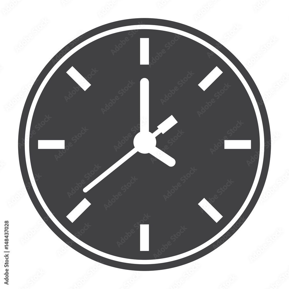 Clock solid icon, time and website button Clock solid icon, time and website button