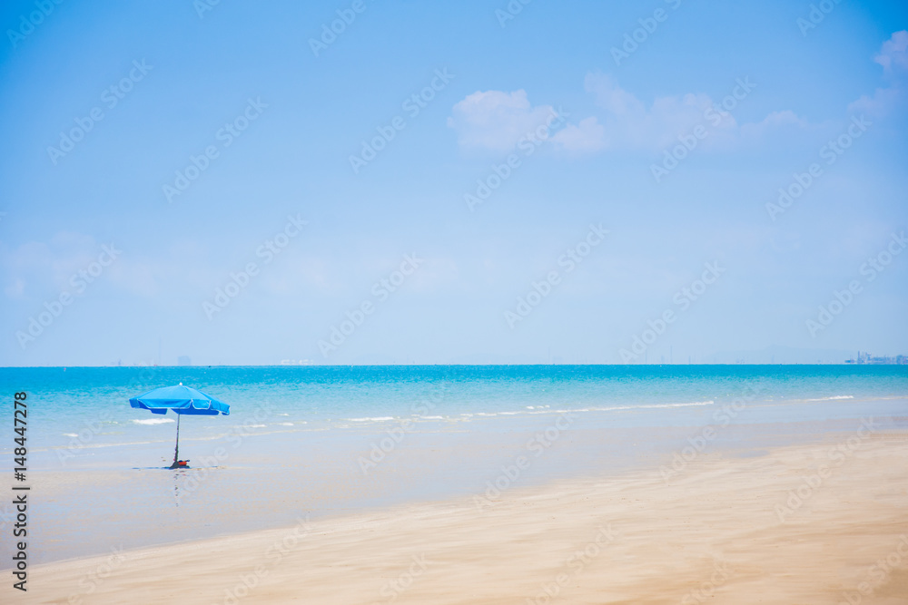 umbrella on the beach blue sea summer vacation