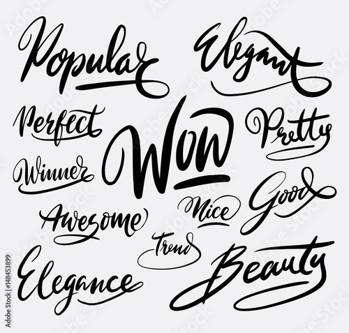 Wow popular hand written typography. Good use for logotype, symbol, cover label, product, brand, poster title or any graphic design you want. Easy to use or change color