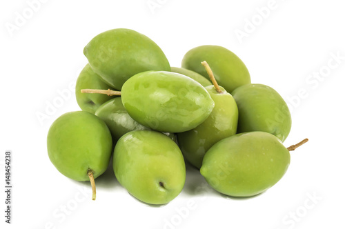 heap of delicious green olives