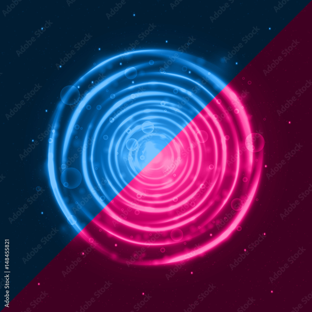 Obraz premium Light Hole, Space Illustration, Swirl trail effect, Vector.