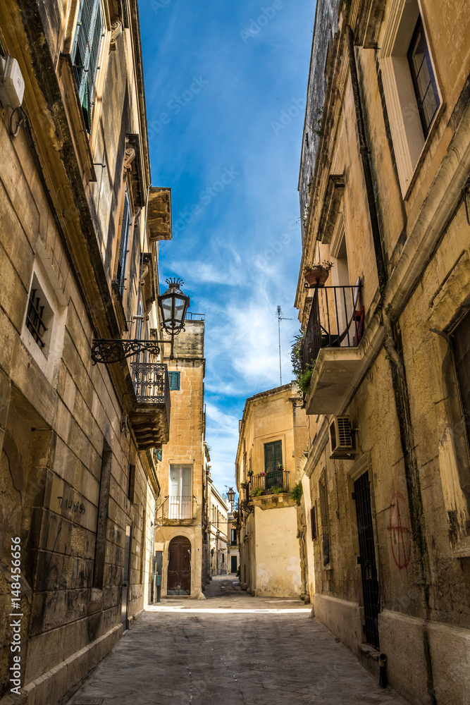 Stadtbild Straße in Lecce, in Apulien, Italien