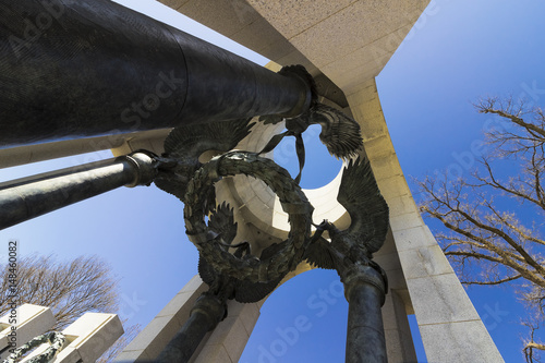 Baldacchino sculpture, Atlantic Pavilion, National World War Two Memorial, National Mall, Washington DC