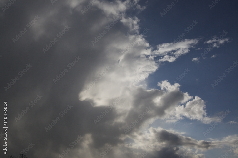 Large grey clouds