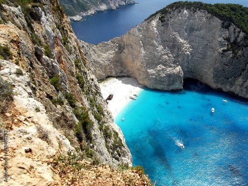 Overview shipwreck beach Zakynthos Greece