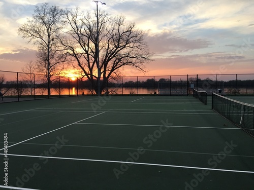 sunset over the courts © jhumbert0004