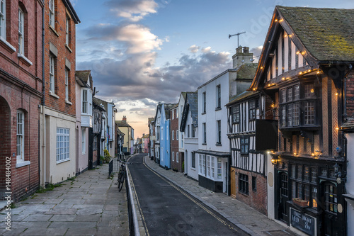 Street in the Sussex town of Hastings in England