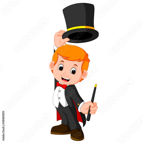 Boy Magician cartoon