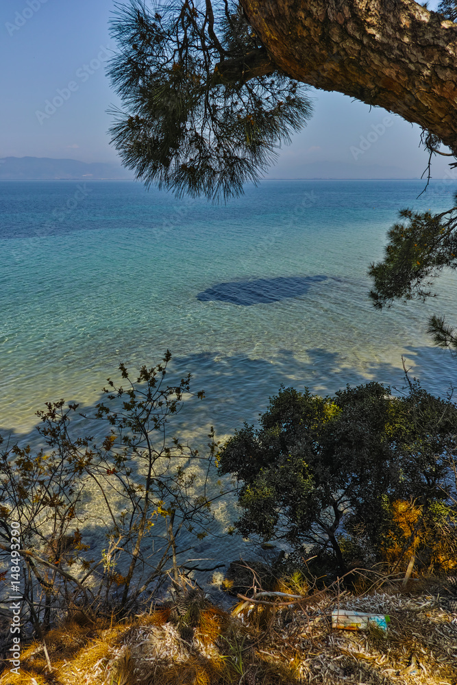 Amazing view of beach in Thassos island, East Macedonia and Thrace, Greece 