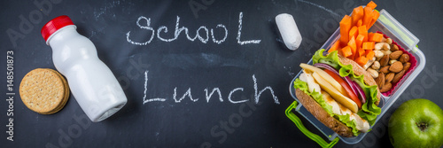 Fresh healthy school lunch