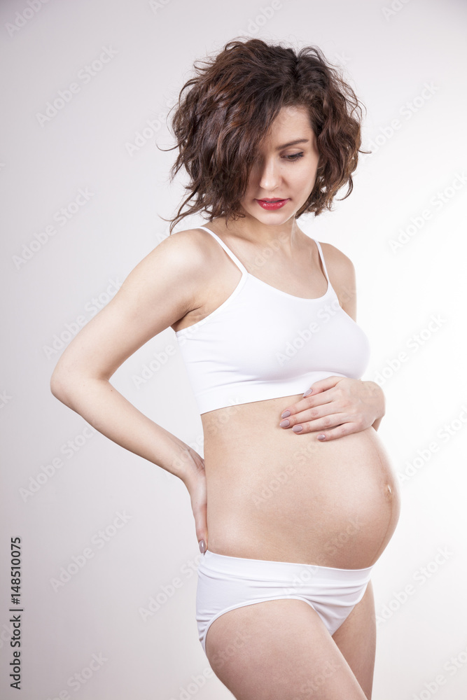 Young and beautiful mom waiting for the baby Young and beautiful mom waiting for the baby