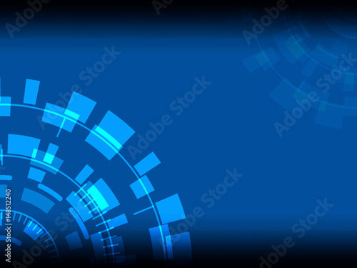 Technological abstract image, concentration and rotation, - Illustration