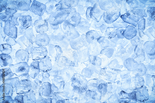 Blue cool ice cube frozen background