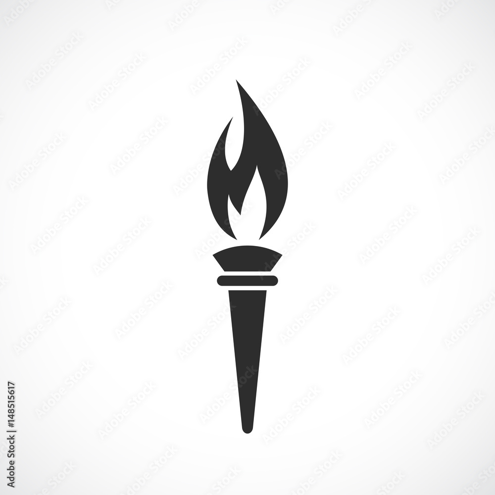 Torch flame vector icon Torch flame vector icon